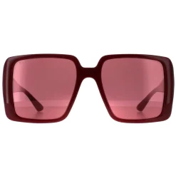 Gucci Gucci|Square^Sunglasses GG1692S 005 Black with Gold Dusky Pink w Logo Mirror