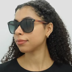 Gucci Square|Gucci^Sunglasses GG0024S 003 Black Brown Grey Gradient