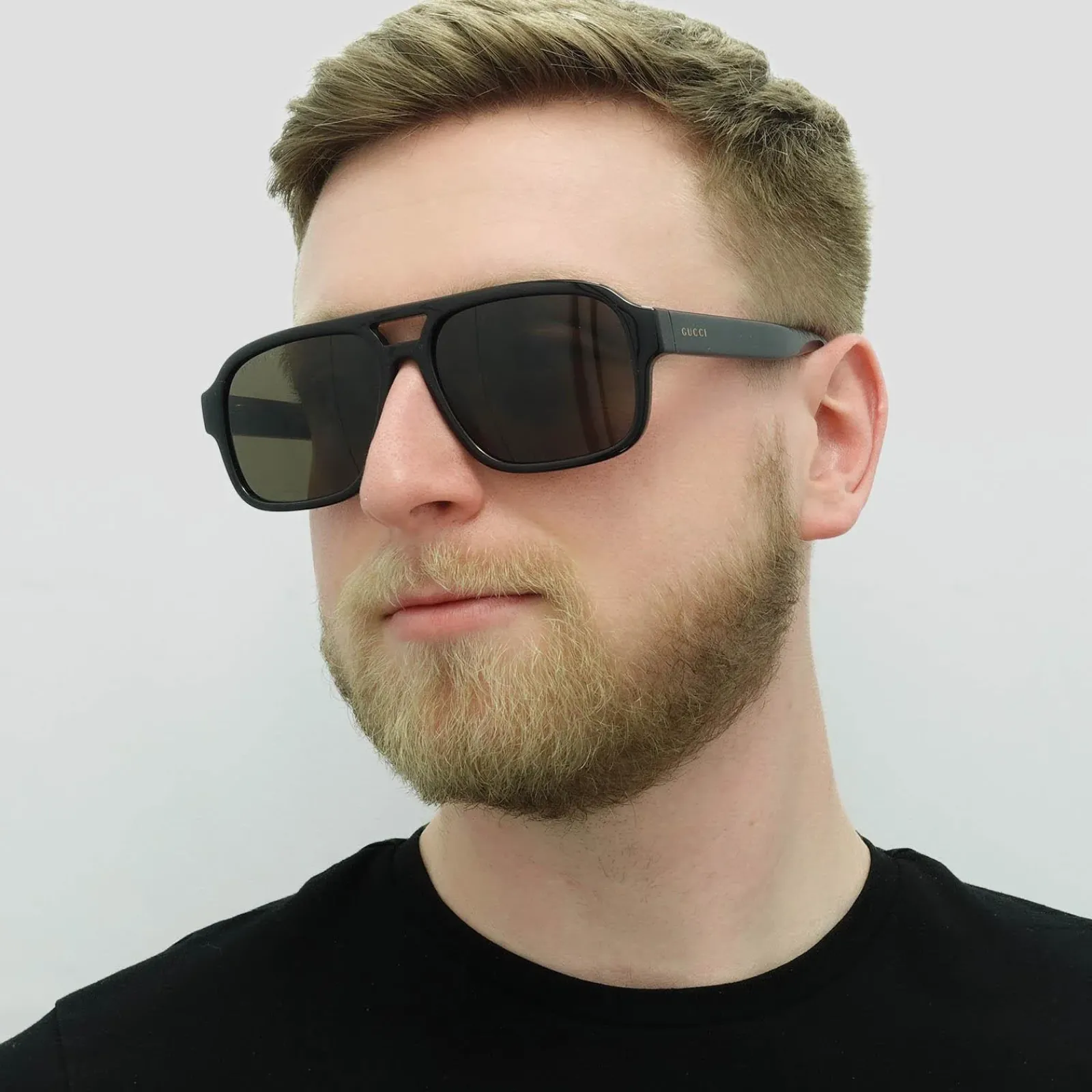 Gucci Gucci|Aviator^Sunglasses GG1342S 002 Black Brown Polarised
