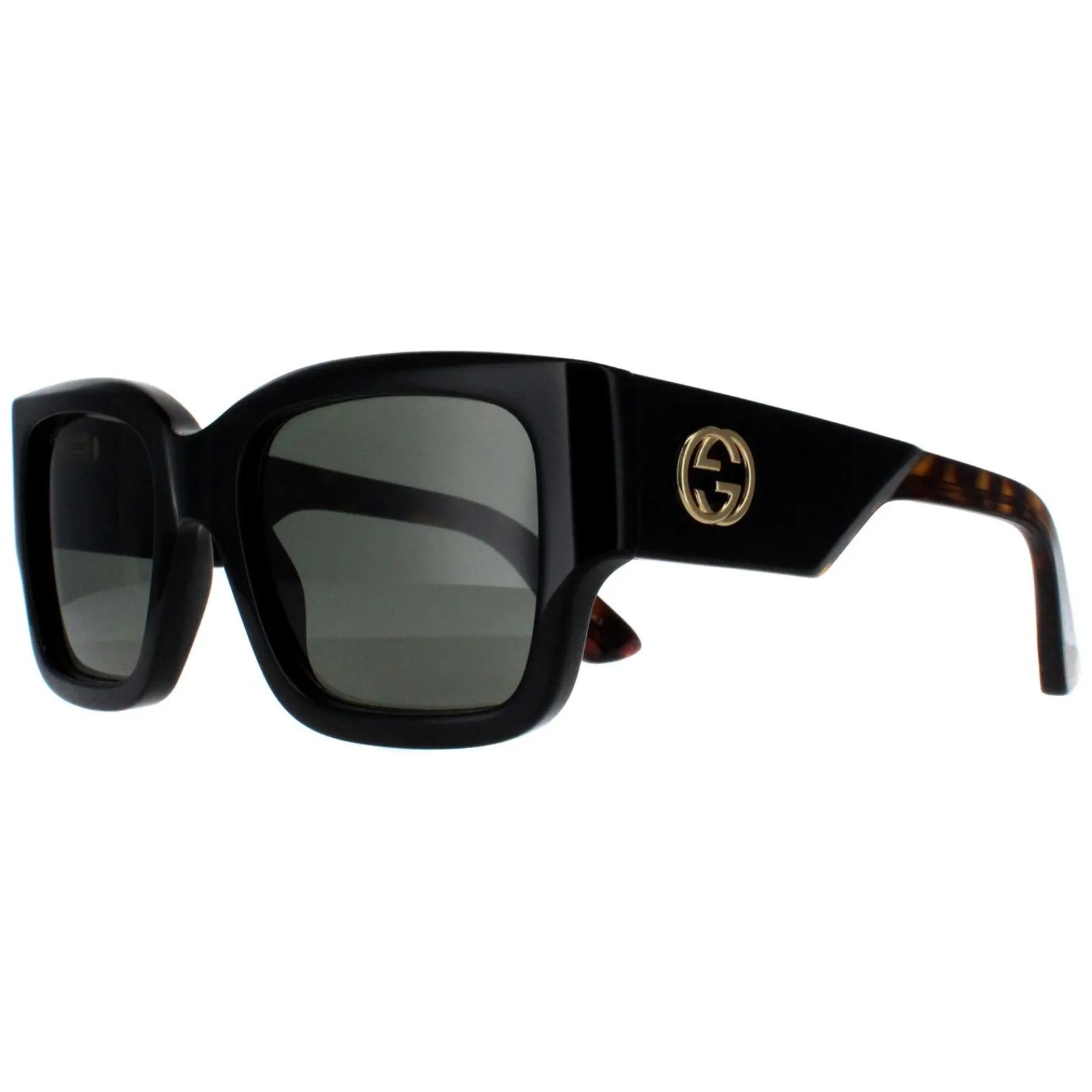 Gucci Square|Gucci^Sunglasses GG1663S 001 Black with Havana Grey