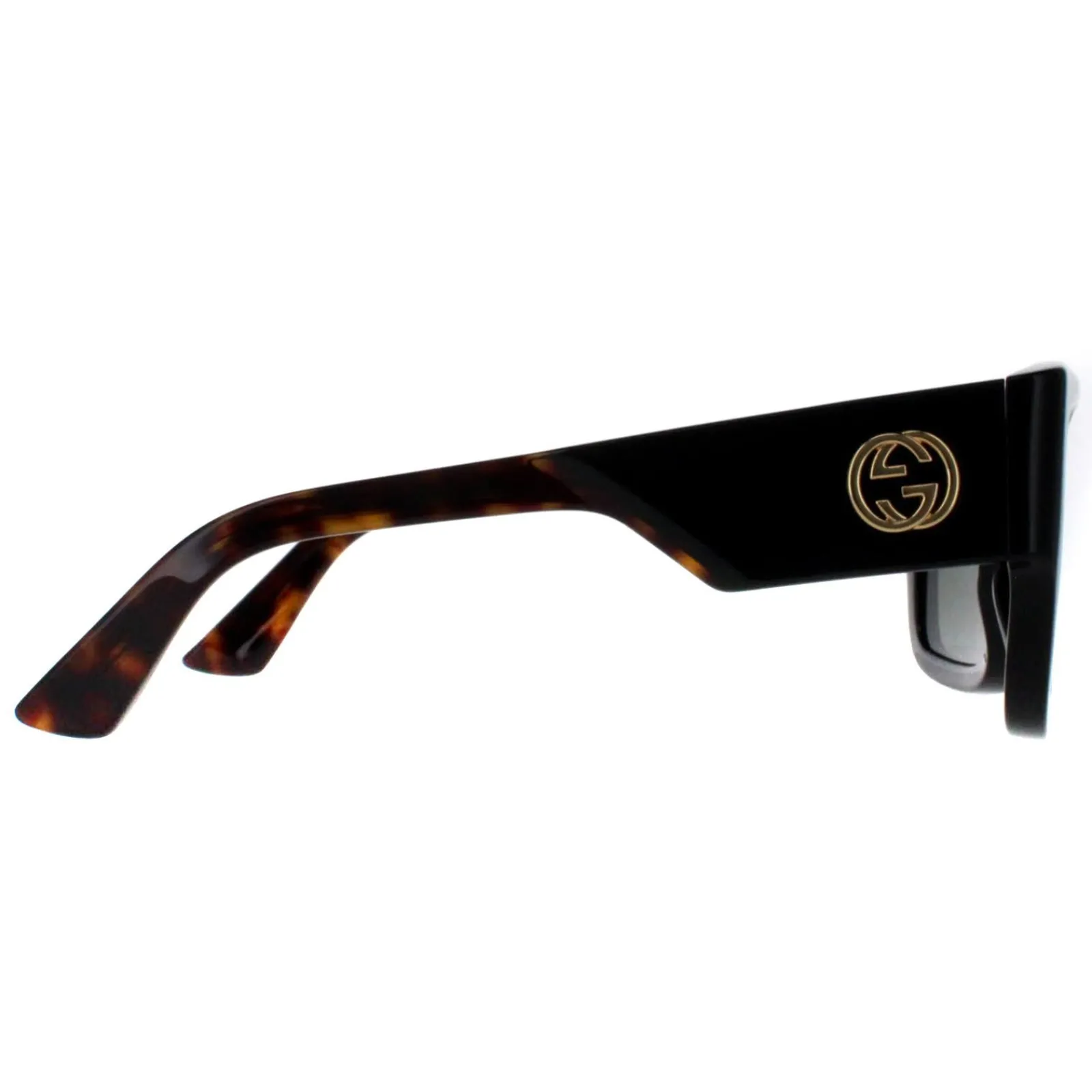 Gucci Square|Gucci^Sunglasses GG1663S 001 Black with Havana Grey