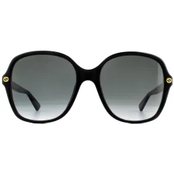 Gucci Gucci|Square^Sunglasses GG0092S 001 Black Grey Gradient
