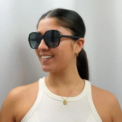 Gucci Gucci|Square^Sunglasses GG0092S 001 Black Grey Gradient