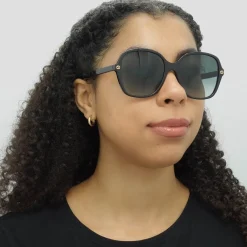 Gucci Gucci|Square^Sunglasses GG0092S 001 Black Grey Gradient