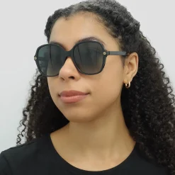 Gucci Gucci|Square^Sunglasses GG0092S 001 Black Grey Gradient