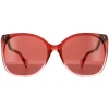 Gucci Gucci|Rectangle^Sunglasses GG1010S 004 Burgundy Red
