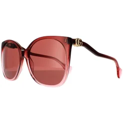 Gucci Gucci|Rectangle^Sunglasses GG1010S 004 Burgundy Red
