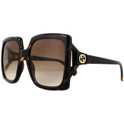 Gucci Gucci|Square^Sunglasses GG0876S 002 Dark Havana Brown Gradient