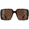 Gucci Gucci|Square^Sunglasses GG1692S 002 Dark Havana with Gold Dark Brown