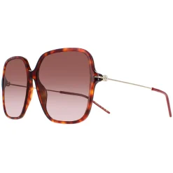 Gucci Square|Gucci^Sunglasses GG1267S 002 Dark Havana Brown Gradient