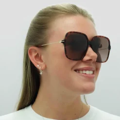 Gucci Square|Gucci^Sunglasses GG1267S 002 Dark Havana Brown Gradient