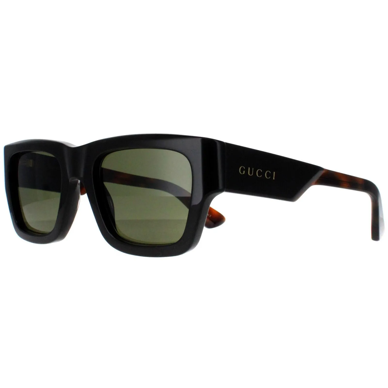 Gucci Gucci|Square^Sunglasses GG1668S 004 Dark Brown with Havana Green