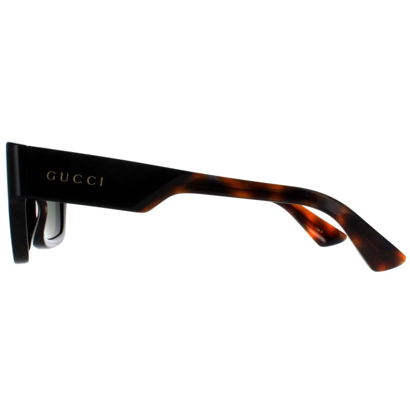 Gucci Gucci|Square^Sunglasses GG1668S 004 Dark Brown with Havana Green