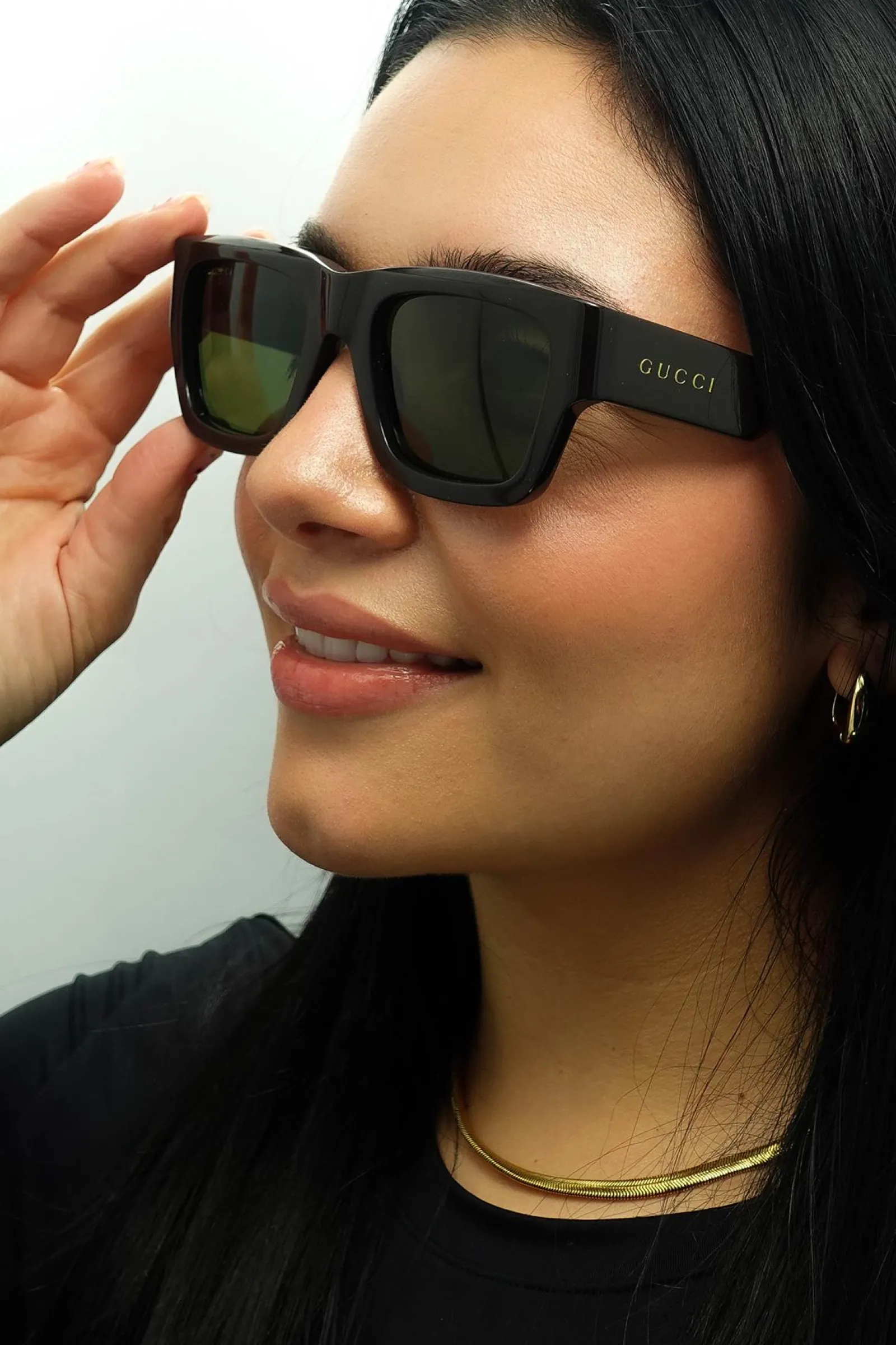 Gucci Gucci|Square^Sunglasses GG1668S 004 Dark Brown with Havana Green