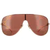 Gucci Gucci|Shield^Sunglasses GG1436S 003 Gold Red