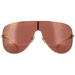 Gucci Gucci|Shield^Sunglasses GG1436S 003 Gold Red