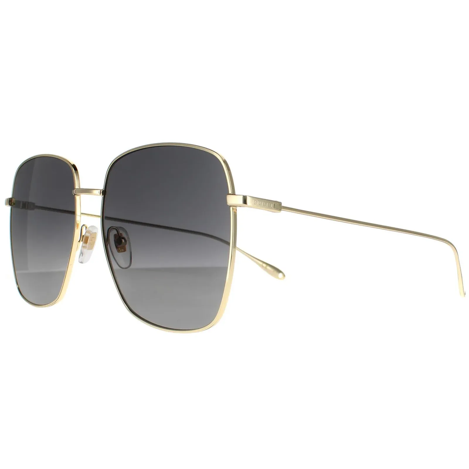Gucci Rectangle^Sunglasses GG1031S 001 Gold Grey
