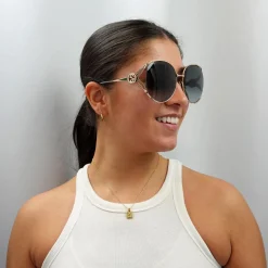 Gucci Gucci|Gucci^Sunglasses GG0225S 001 Gold Grey Gradient