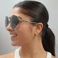 Gucci Gucci|Gucci^Sunglasses GG0225S 001 Gold Grey Gradient