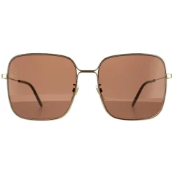 Gucci Square|Gucci^Sunglasses GG0443S 002 Gold Brown