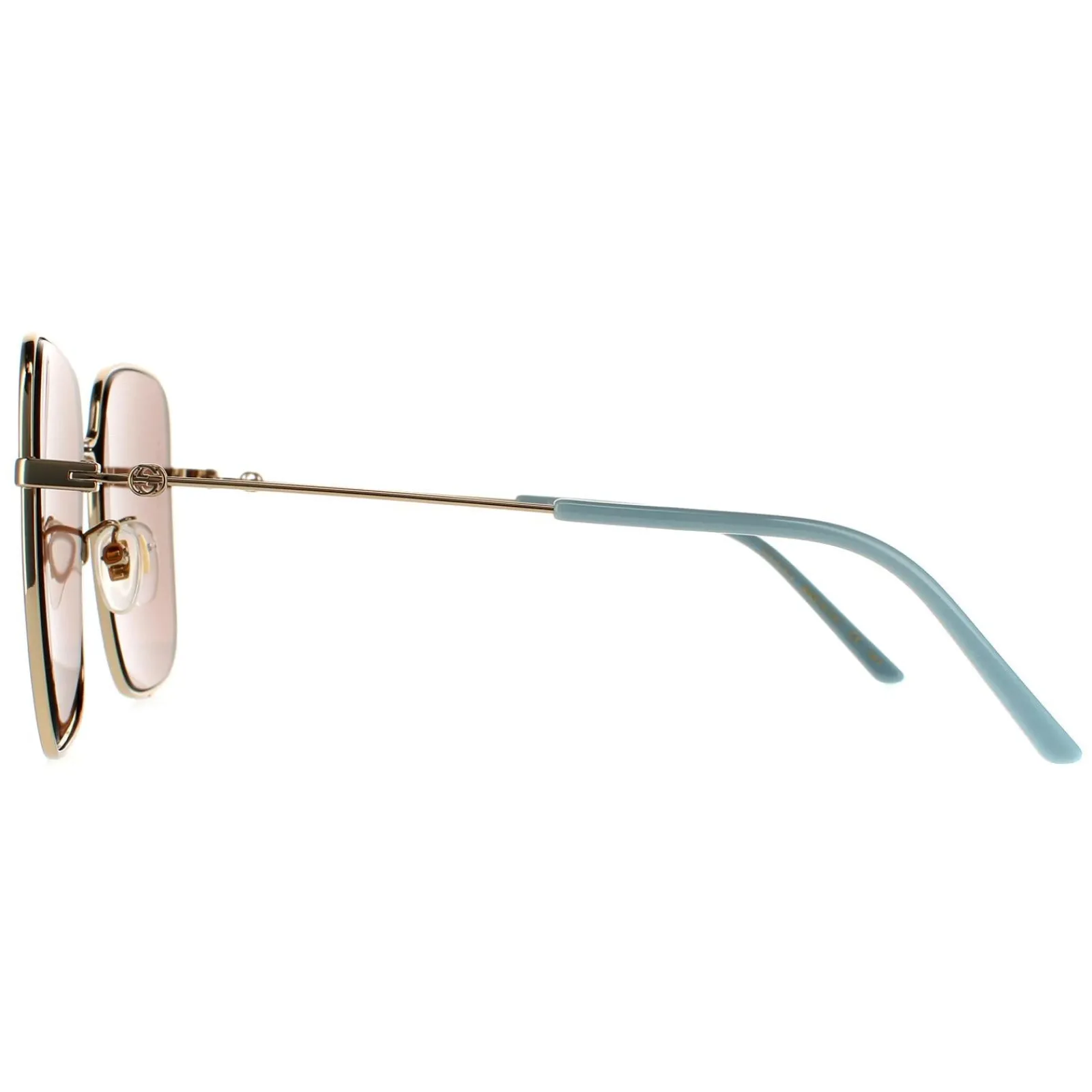 Gucci Square|Gucci^Sunglasses GG0443S 002 Gold Brown