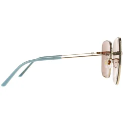 Gucci Square|Gucci^Sunglasses GG0443S 002 Gold Brown