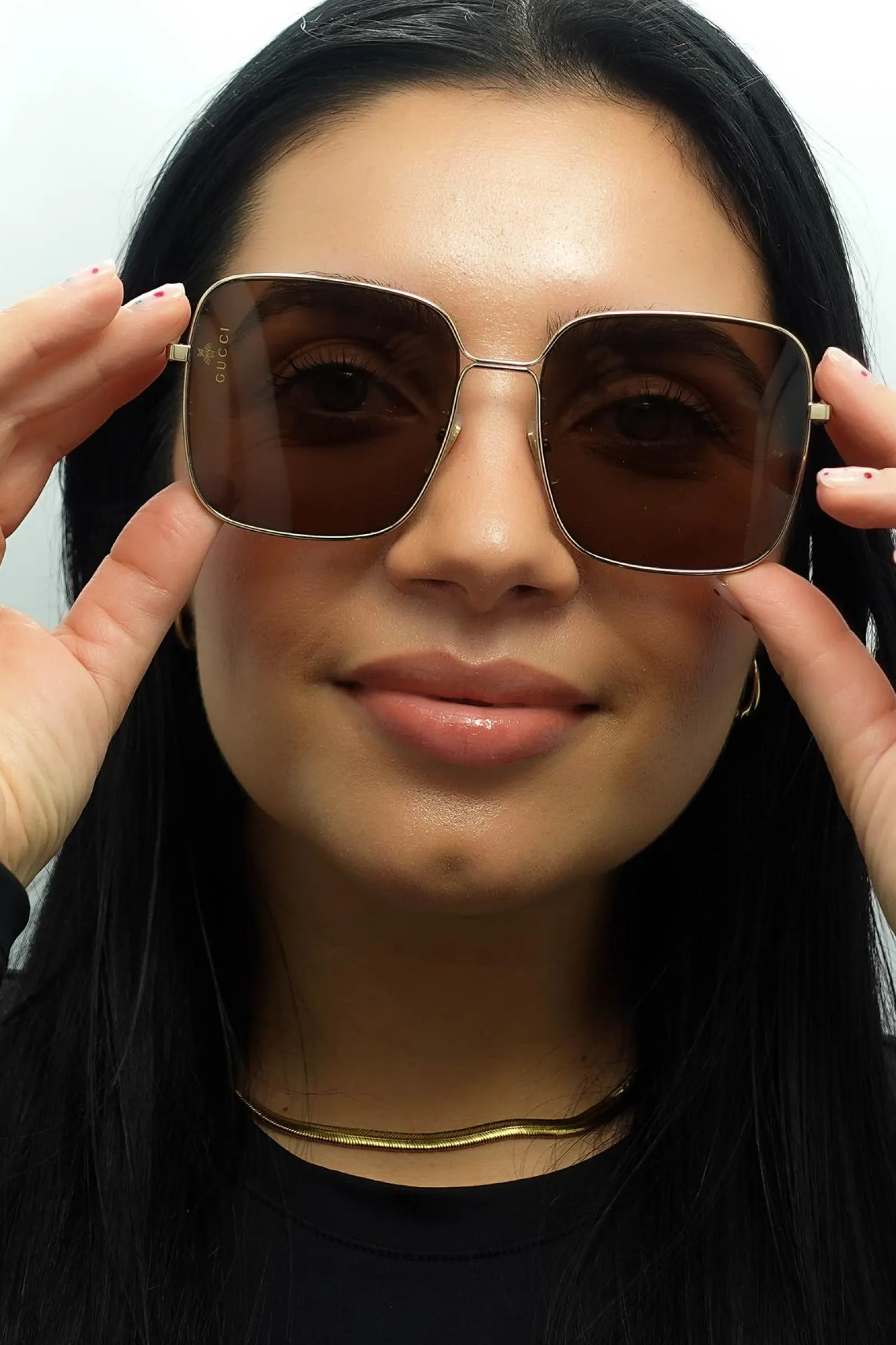 Gucci Square|Gucci^Sunglasses GG0443S 002 Gold Brown