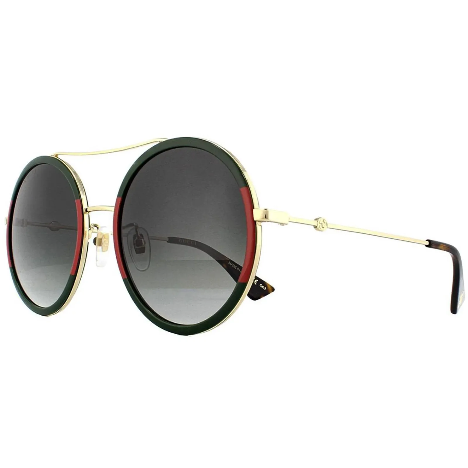 Gucci Gucci|Gucci^Sunglasses GG0061S 003 Gold Green and Red Green Gradient