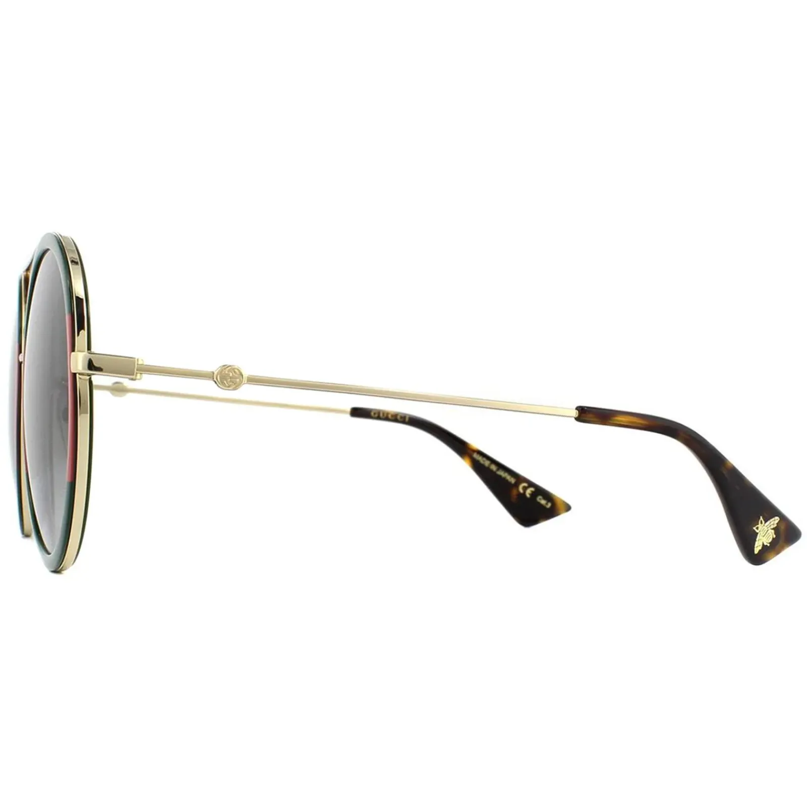 Gucci Gucci|Gucci^Sunglasses GG0061S 003 Gold Green and Red Green Gradient