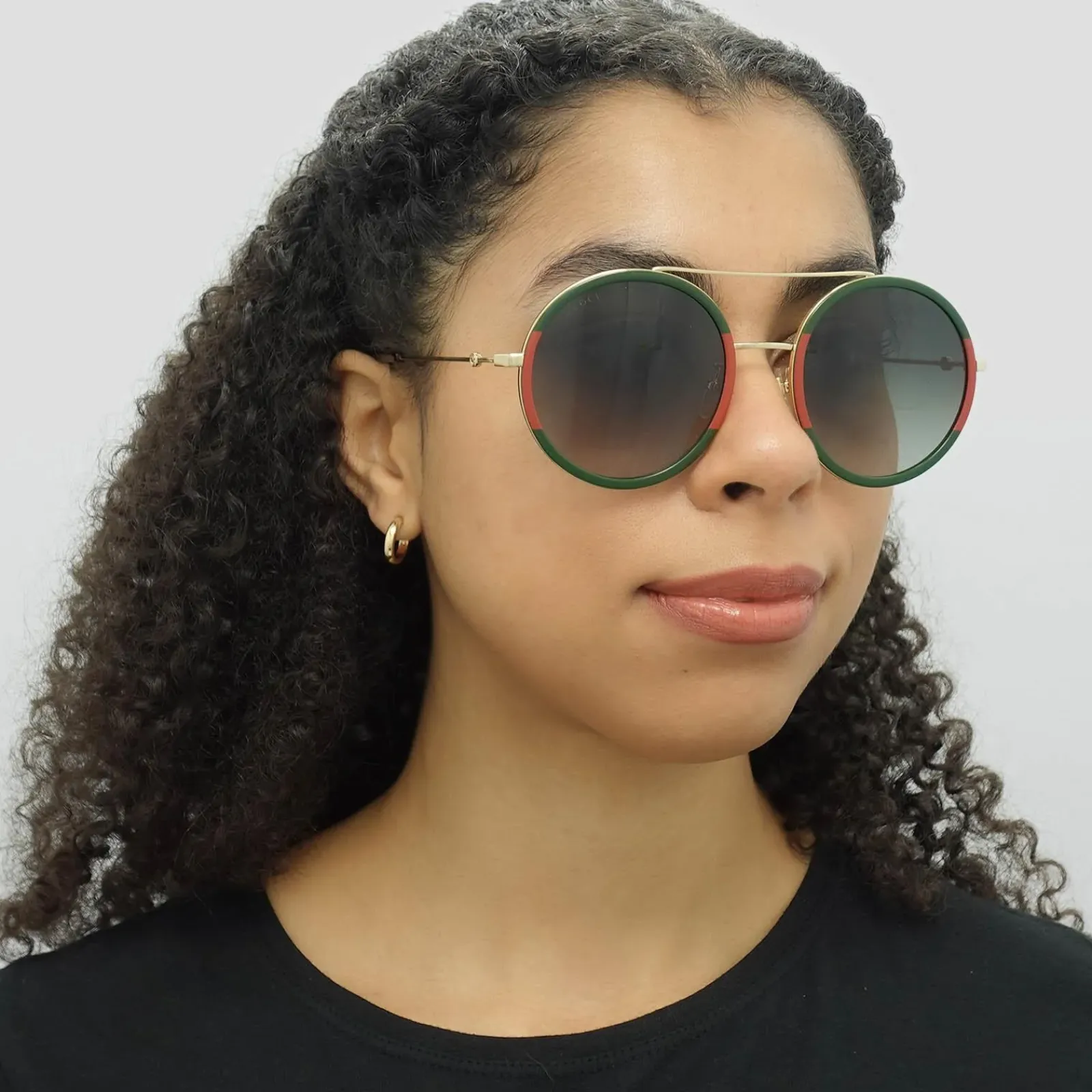 Gucci Gucci|Gucci^Sunglasses GG0061S 003 Gold Green and Red Green Gradient