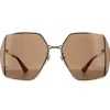 Gucci Gucci|Square^Sunglasses GG0817S 002 Gold Brown