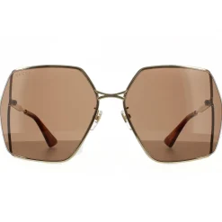 Gucci Gucci|Square^Sunglasses GG0817S 002 Gold Brown