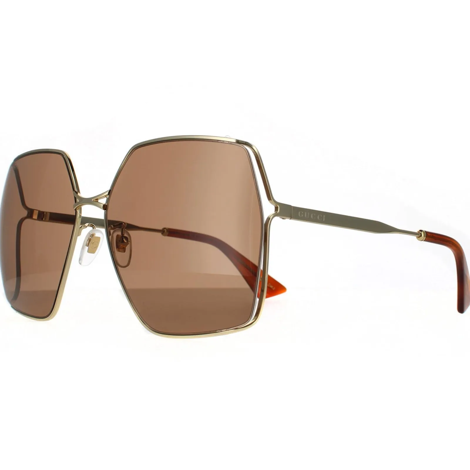 Gucci Gucci|Square^Sunglasses GG0817S 002 Gold Brown