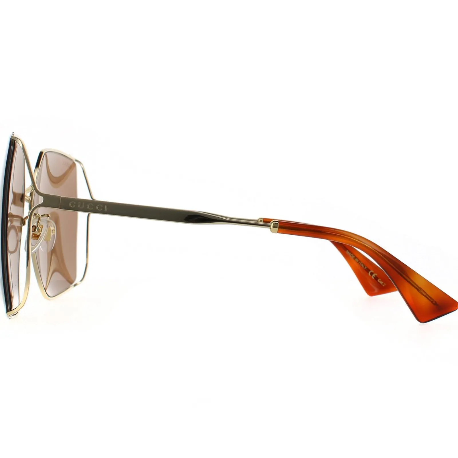 Gucci Gucci|Square^Sunglasses GG0817S 002 Gold Brown