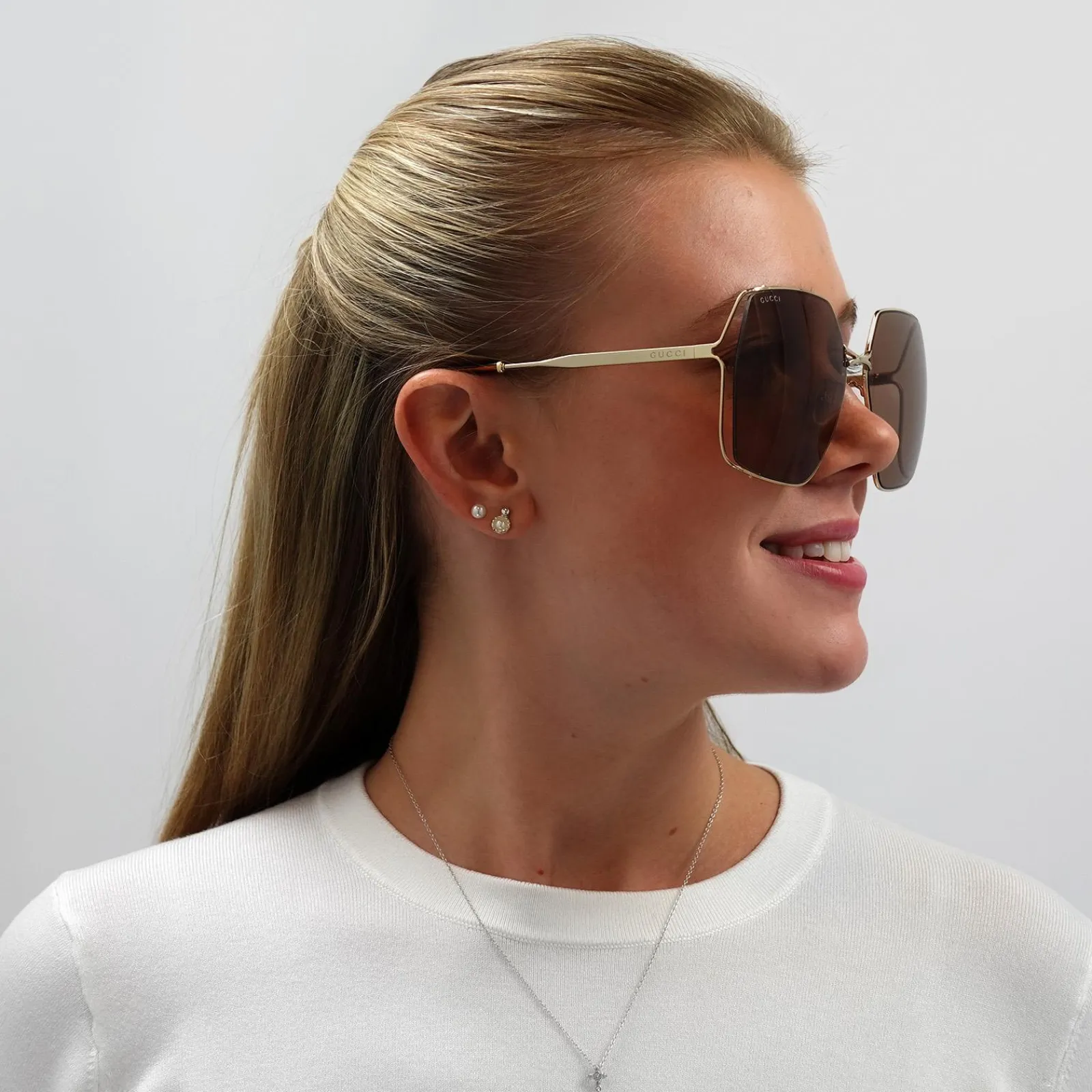 Gucci Gucci|Square^Sunglasses GG0817S 002 Gold Brown