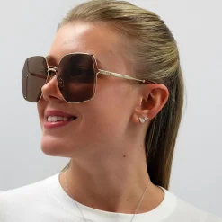 Gucci Gucci|Square^Sunglasses GG0817S 002 Gold Brown