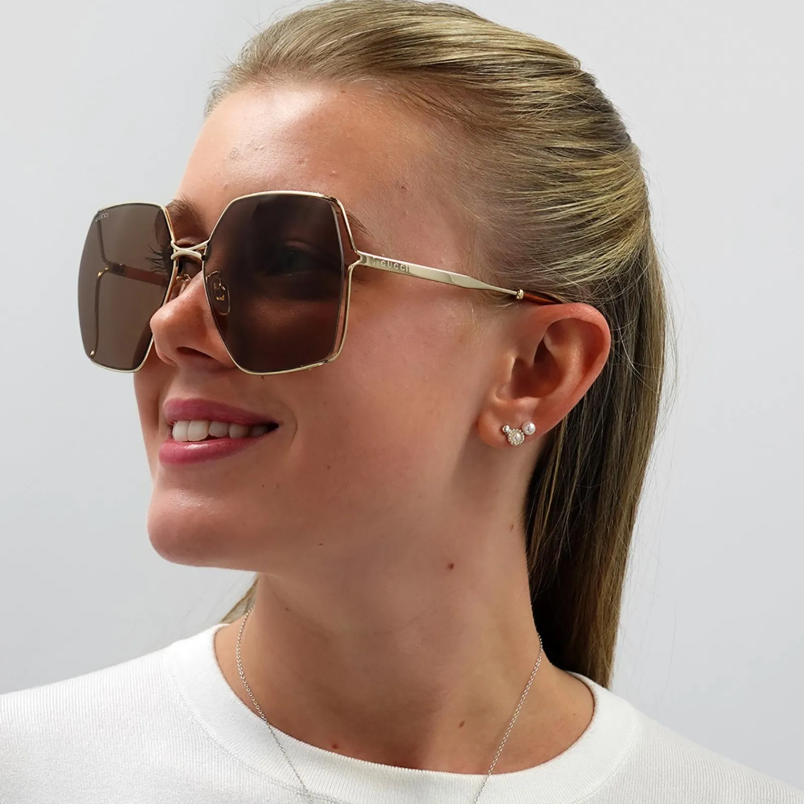 Gucci Gucci|Square^Sunglasses GG0817S 002 Gold Brown