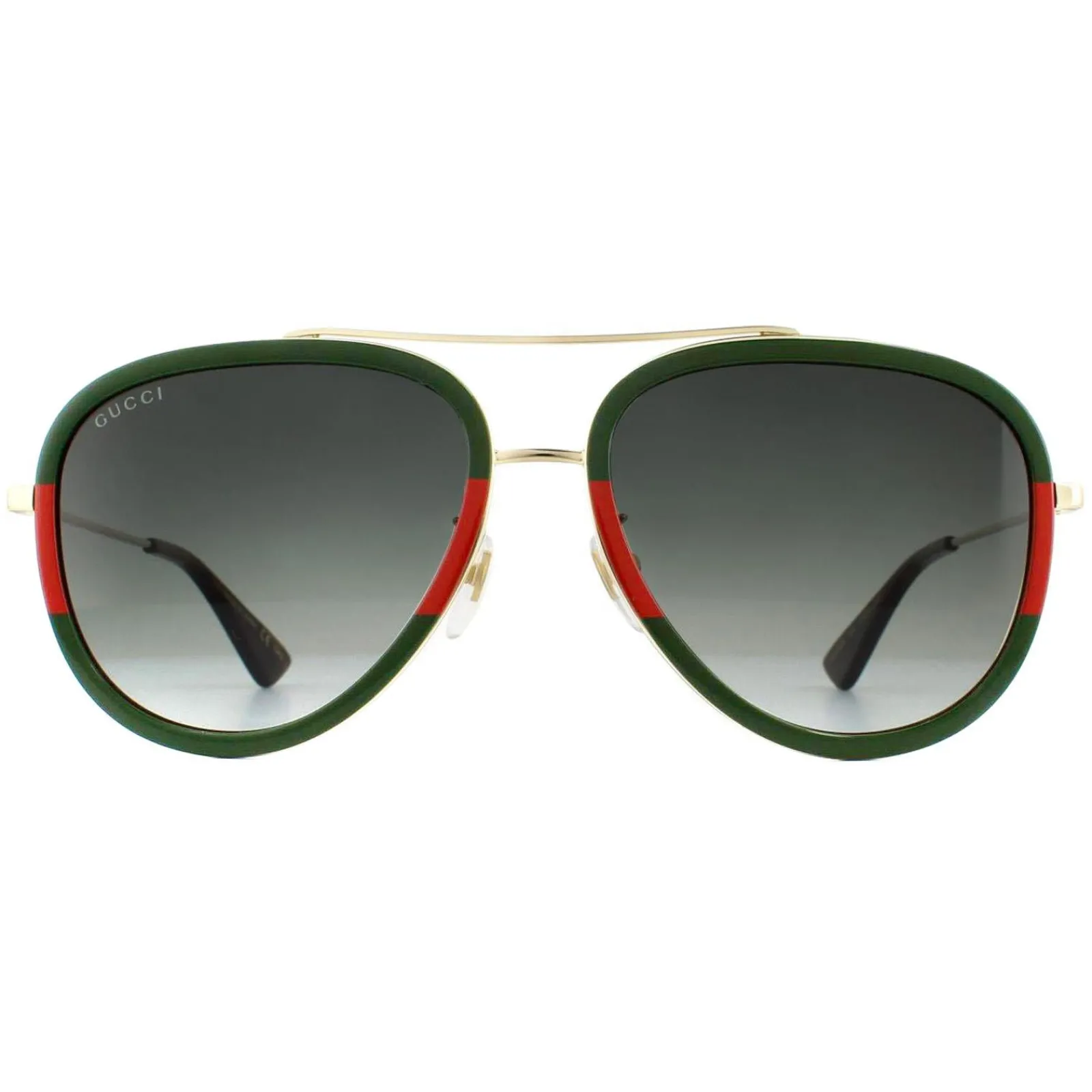 Gucci Gucci|Aviator^Sunglasses GG0062S 003 Gold Green Red Green Gradient