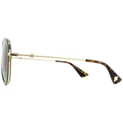 Gucci Gucci|Aviator^Sunglasses GG0062S 003 Gold Green Red Green Gradient