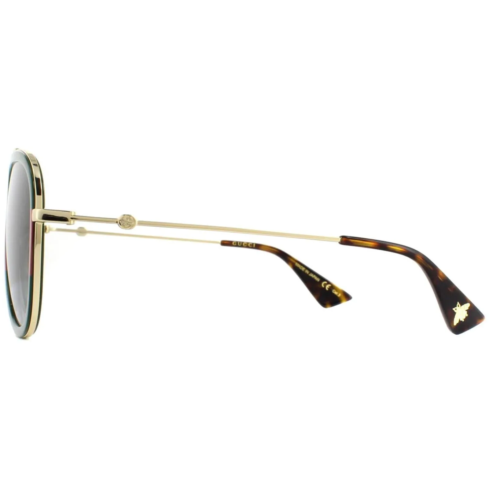 Gucci Gucci|Aviator^Sunglasses GG0062S 003 Gold Green Red Green Gradient