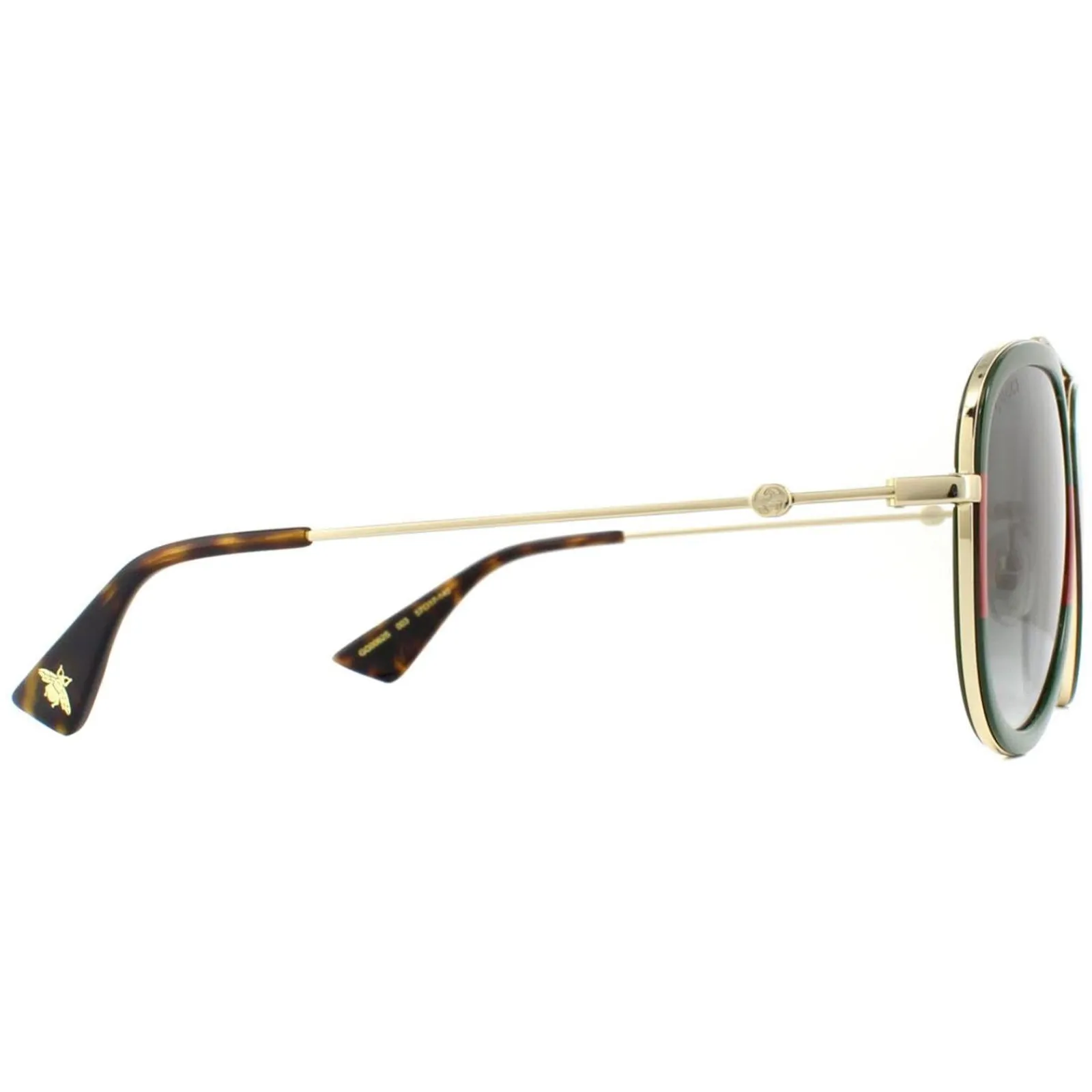 Gucci Gucci|Aviator^Sunglasses GG0062S 003 Gold Green Red Green Gradient