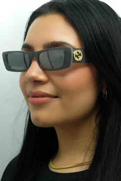 Gucci Gucci|Rectangle^Sunglasses GG0516S 002 Grey Silver