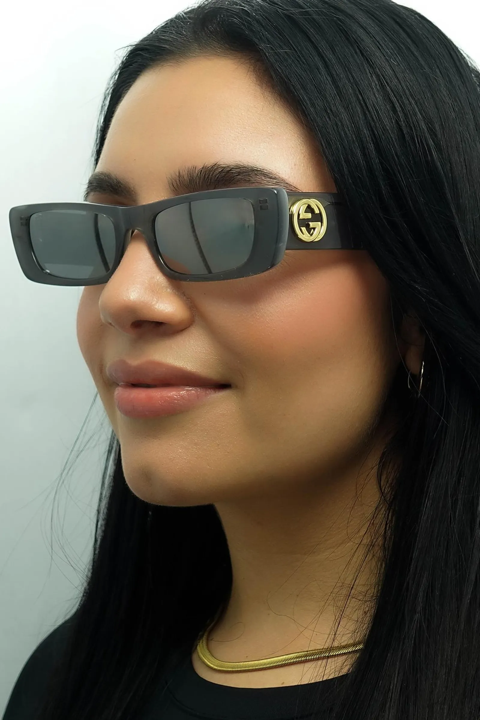Gucci Gucci|Rectangle^Sunglasses GG0516S 002 Grey Silver