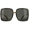 Gucci Gucci|Square^Sunglasses GG0903S 001 Grey Crystal and Gold Grey