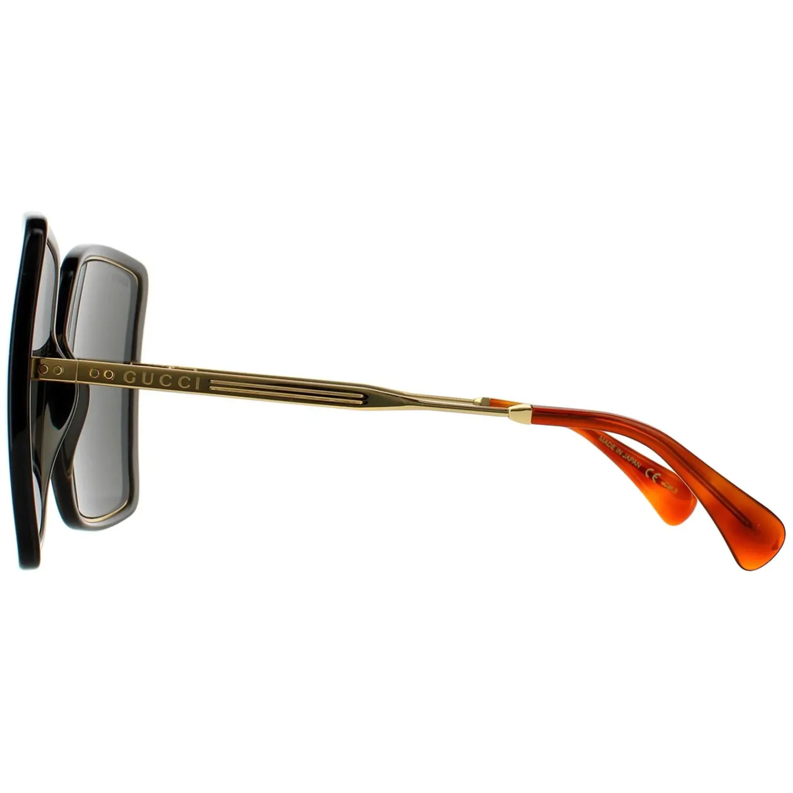Gucci Gucci|Square^Sunglasses GG0903S 001 Grey Crystal and Gold Grey