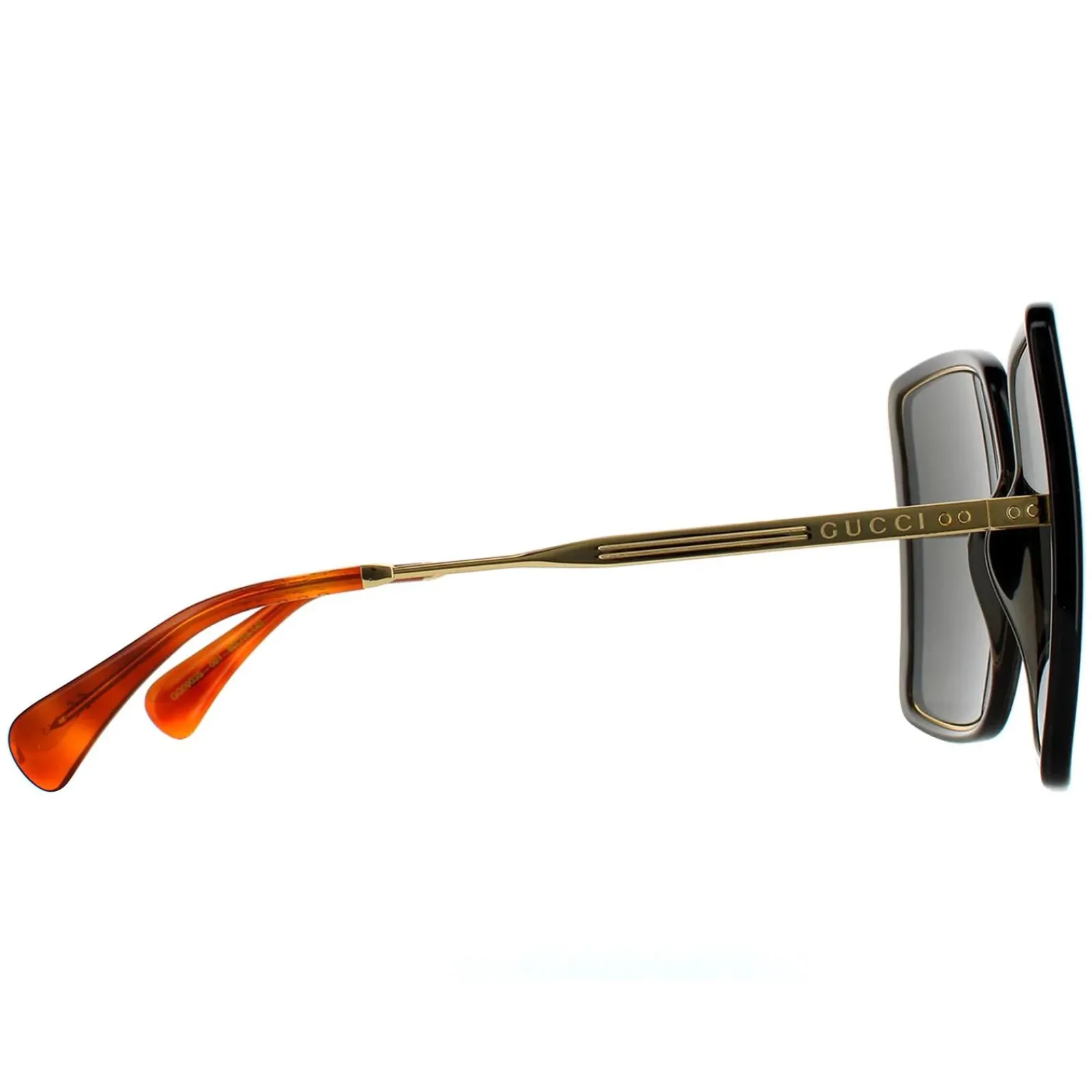 Gucci Gucci|Square^Sunglasses GG0903S 001 Grey Crystal and Gold Grey