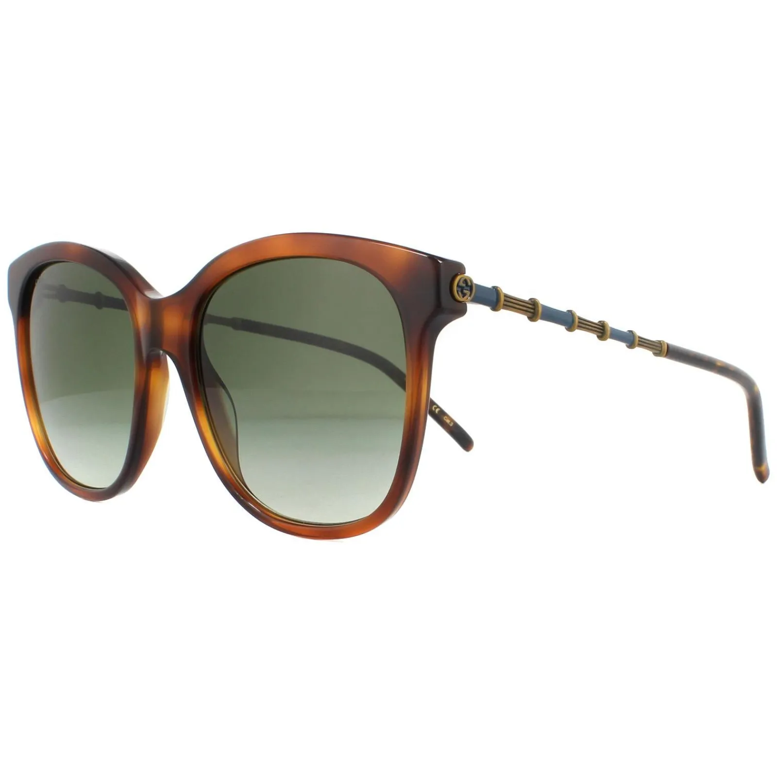 Gucci Gucci|Square^Sunglasses GG0654S 002 Havana Green Gradient
