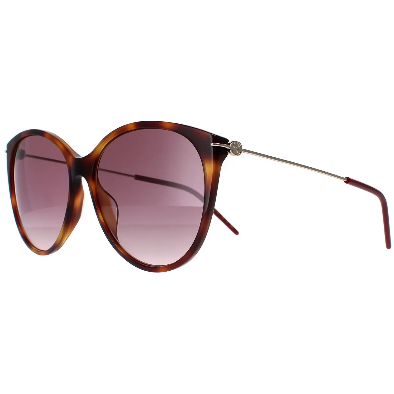 Gucci Gucci|Cat-Eye^Sunglasses GG1268S 002 Havana Gold Red Gradient