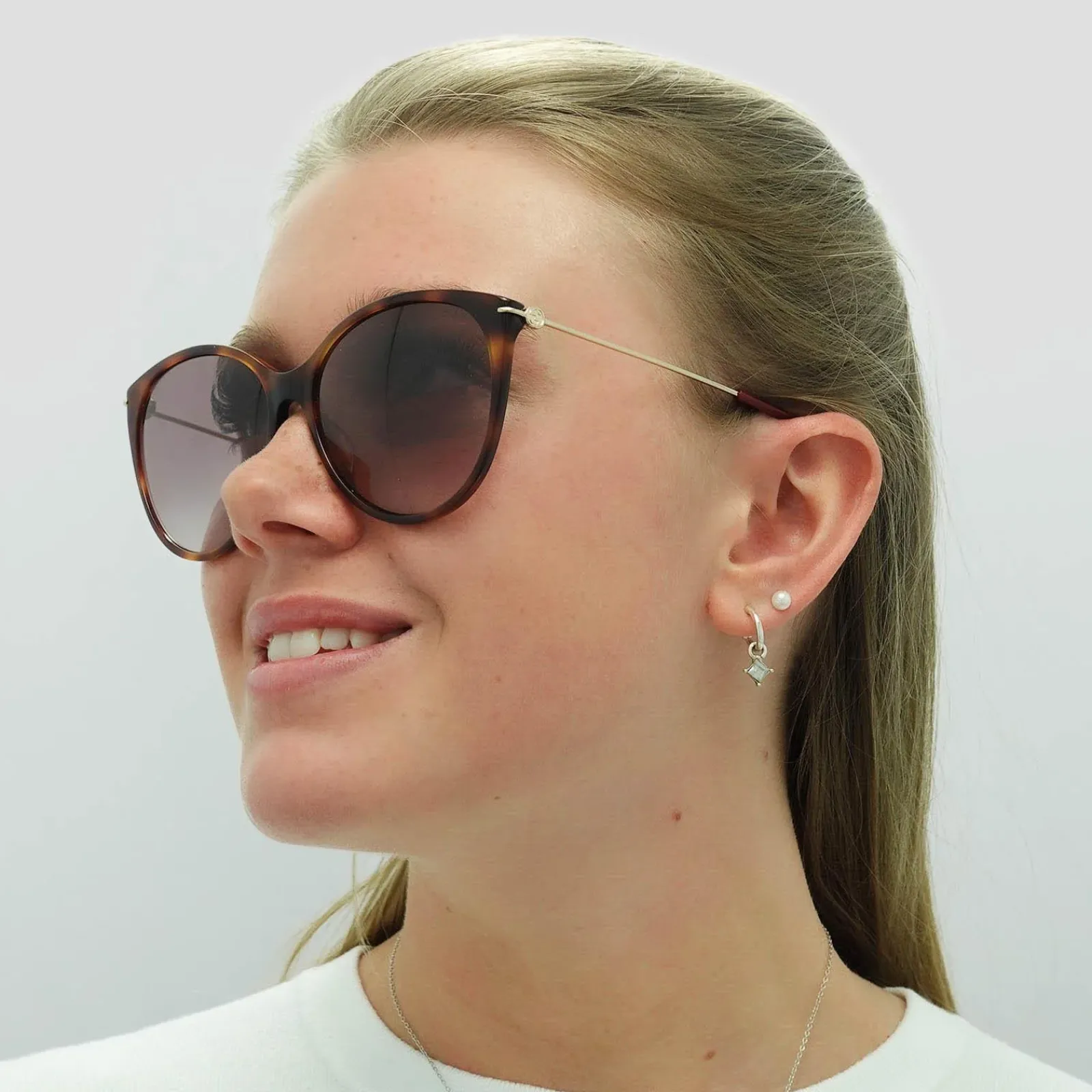 Gucci Gucci|Cat-Eye^Sunglasses GG1268S 002 Havana Gold Red Gradient