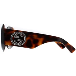 Gucci Gucci|Square^Sunglasses GG1695S 002 Havana with Silver Brown